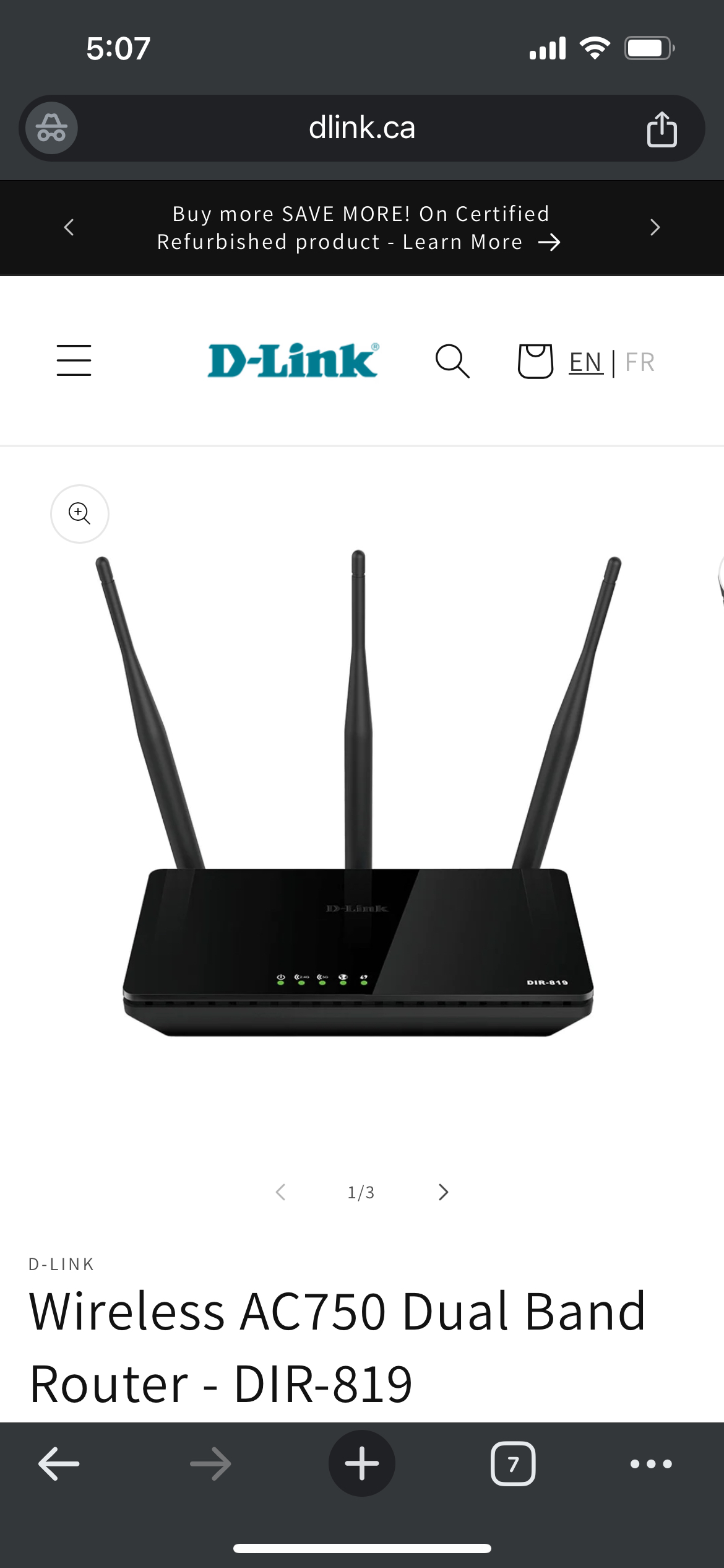 D-Link Wireless AC750 Dual Band Router