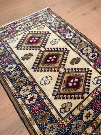 2'1" x 3'1" Vintage Handmade Persian Torkaman Rug - photo 2