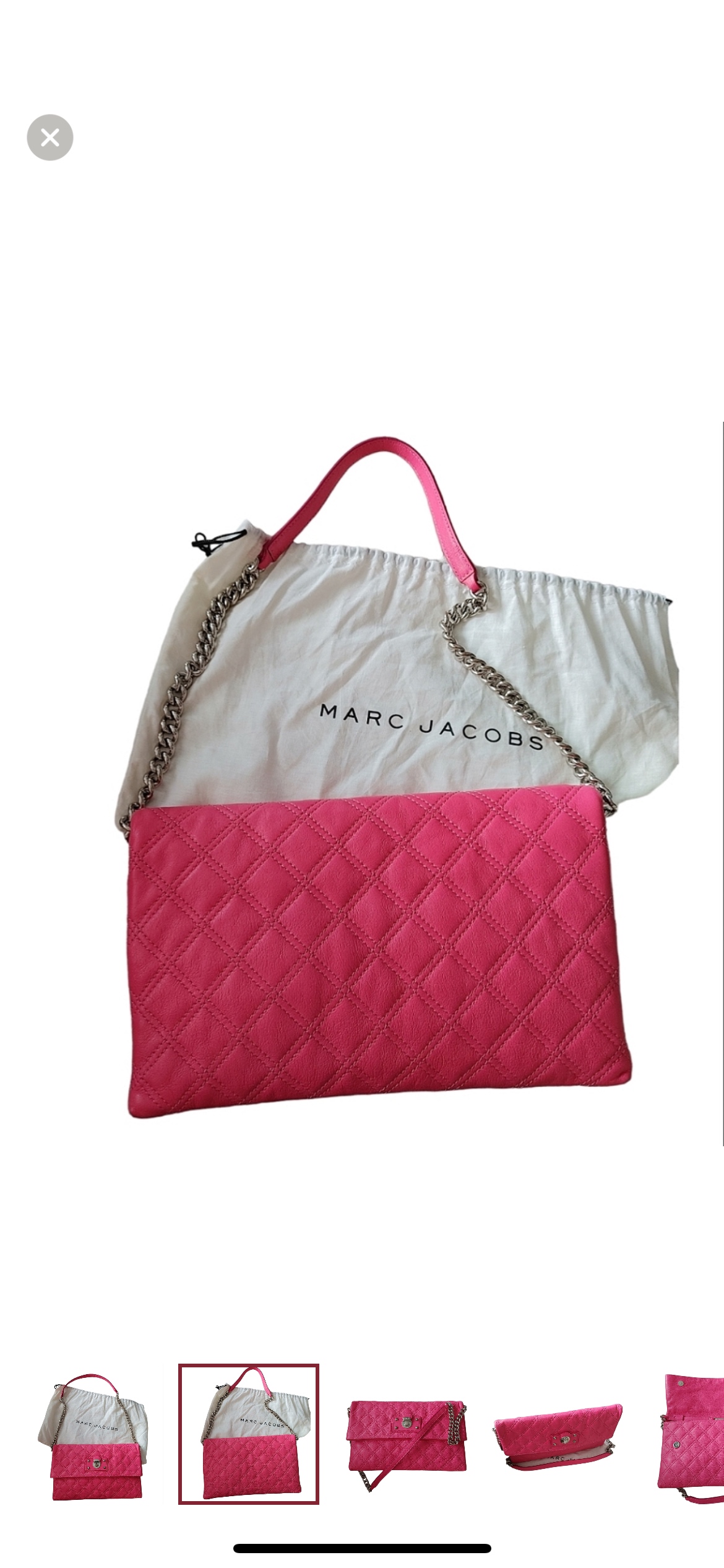 Marc Jacob’s Quilted Pink Leather shoulder/clutch - photo 2