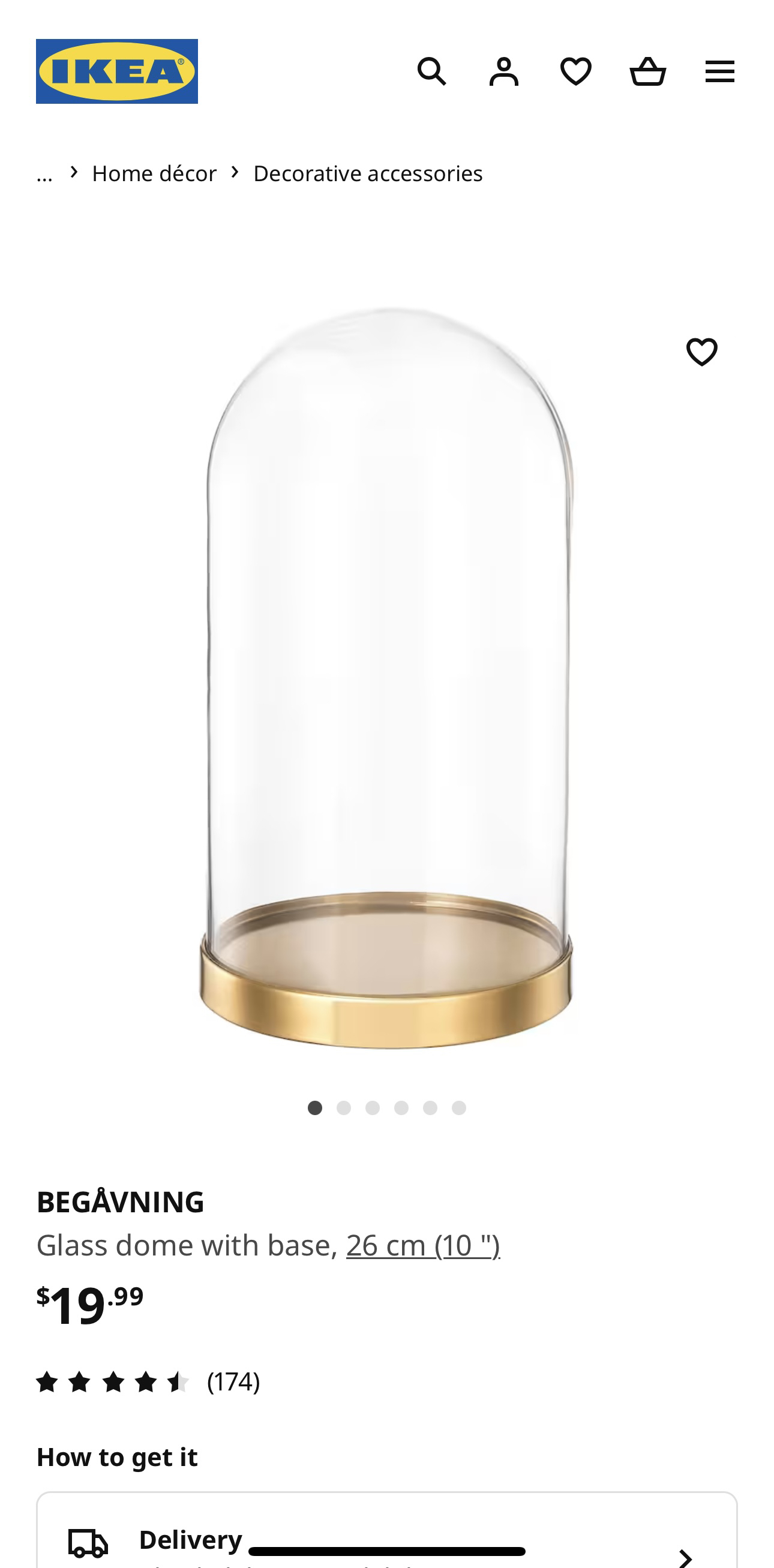Ikea Glass dome with base - photo 2