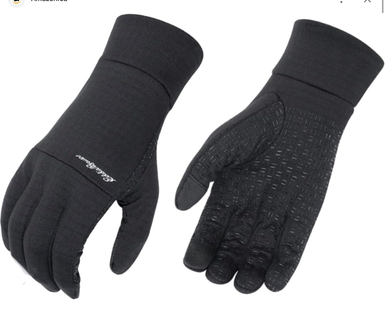 Like New Eddie Bower Mens Black Jacket, Size "Large" and “Gloves - photo 5
