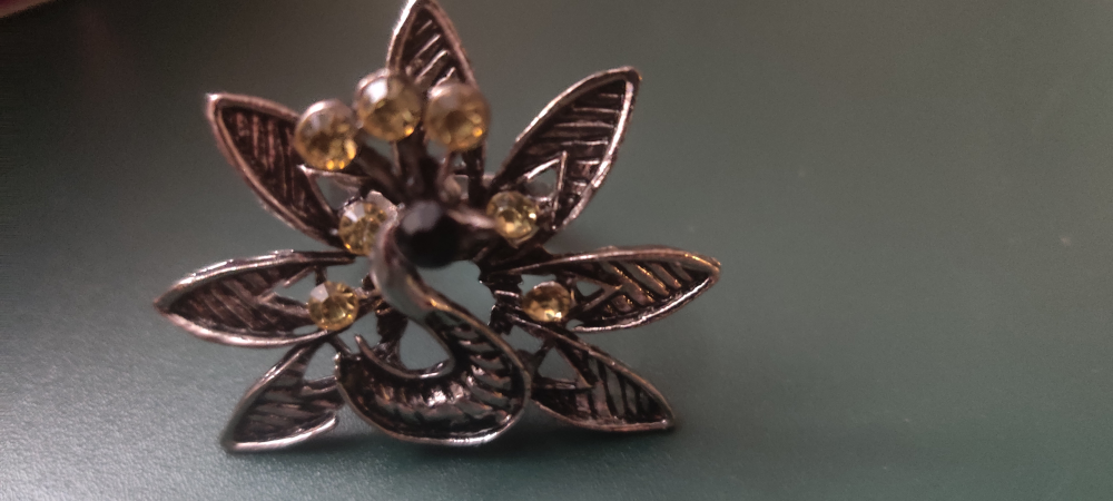 Beautiful Peacock Adjustable Ring image indicator(3)
