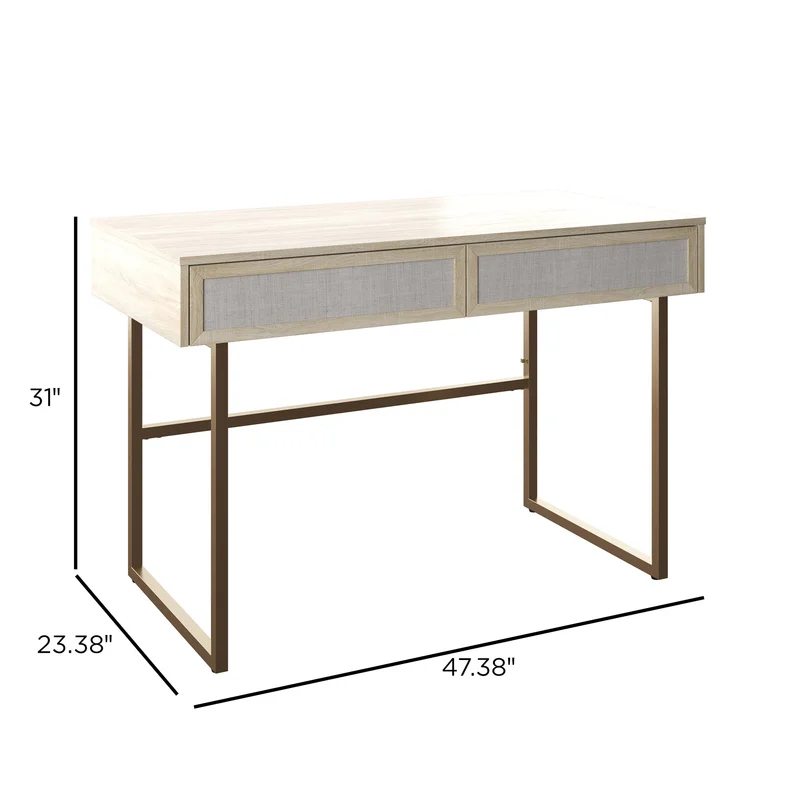 Large Beige and Gold Desk image indicator(6)