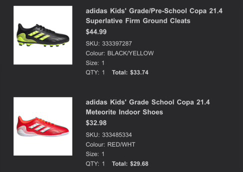 Kids soccer shoes thumbnail