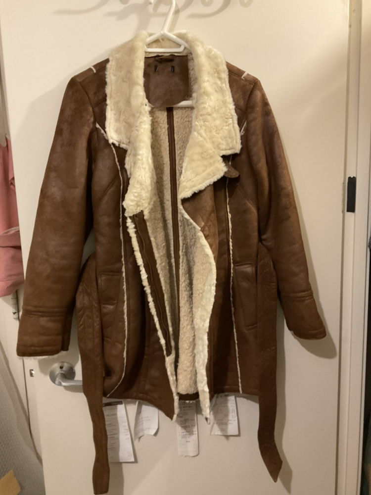 Faux leather coat image indicator(2)