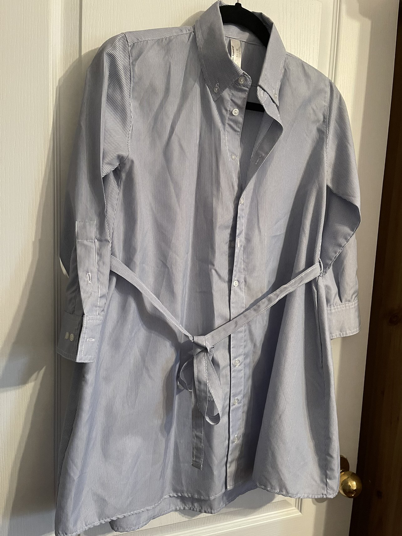 American Apparel Pinstripe Extralong Blouse image indicator(4)