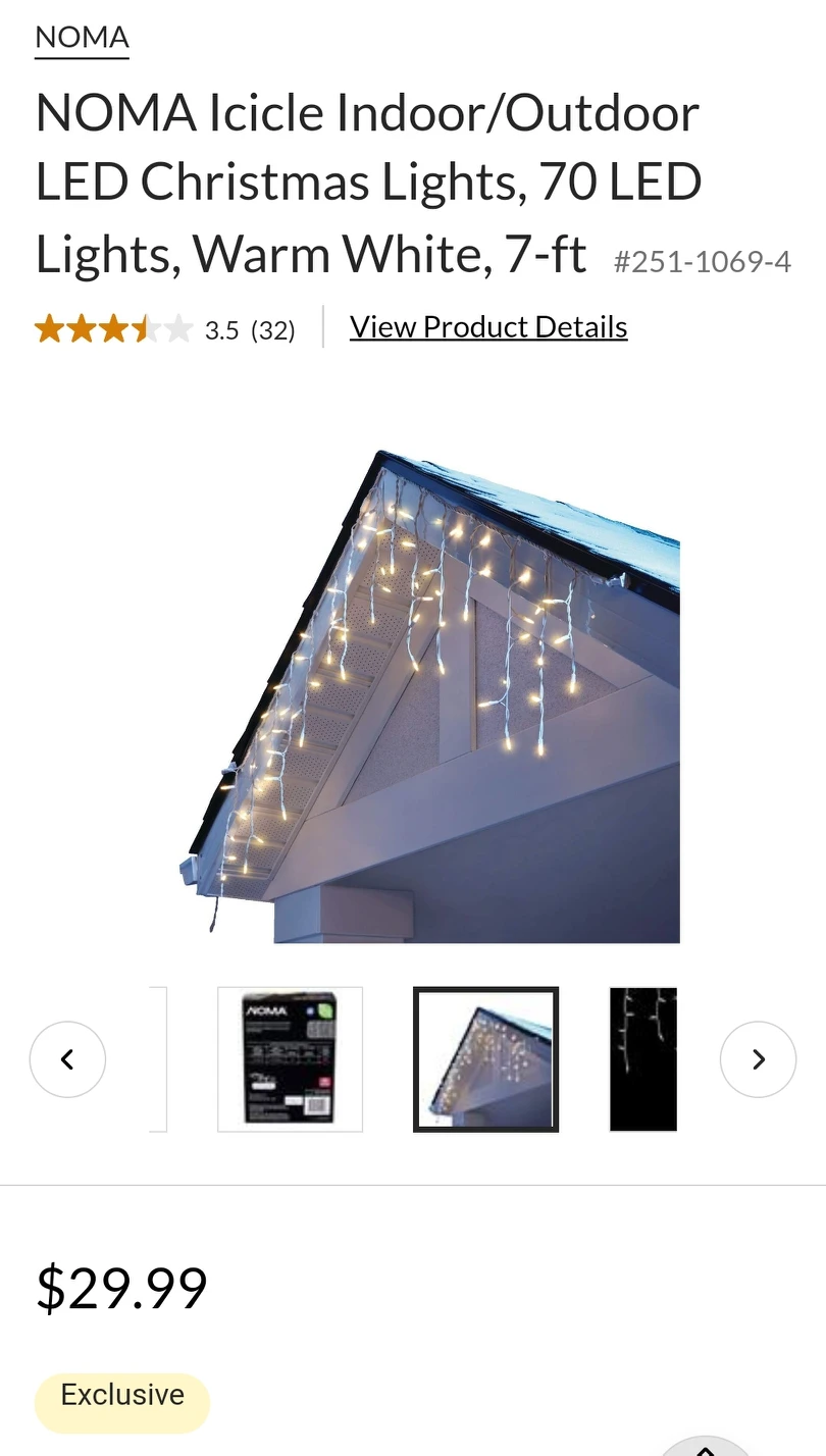Icicle Indoor/Outdoor LED Christmas Lights BNIB image indicator(4)