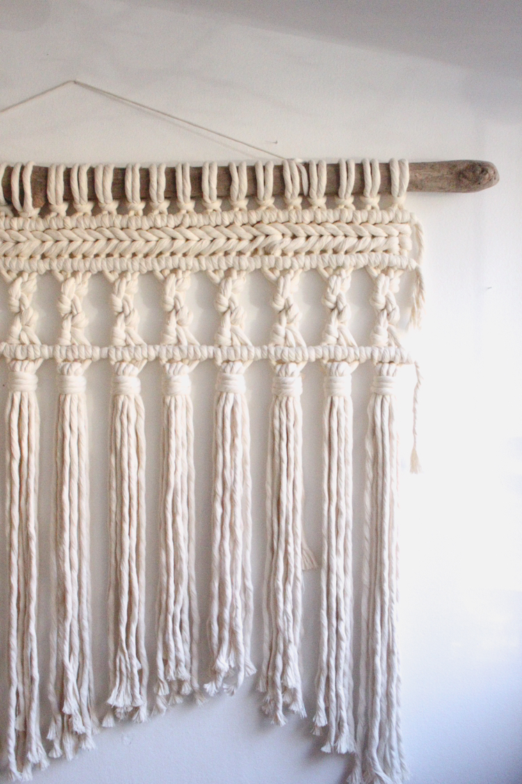 Extra large macrame wallhanging on driftwood - photo 2