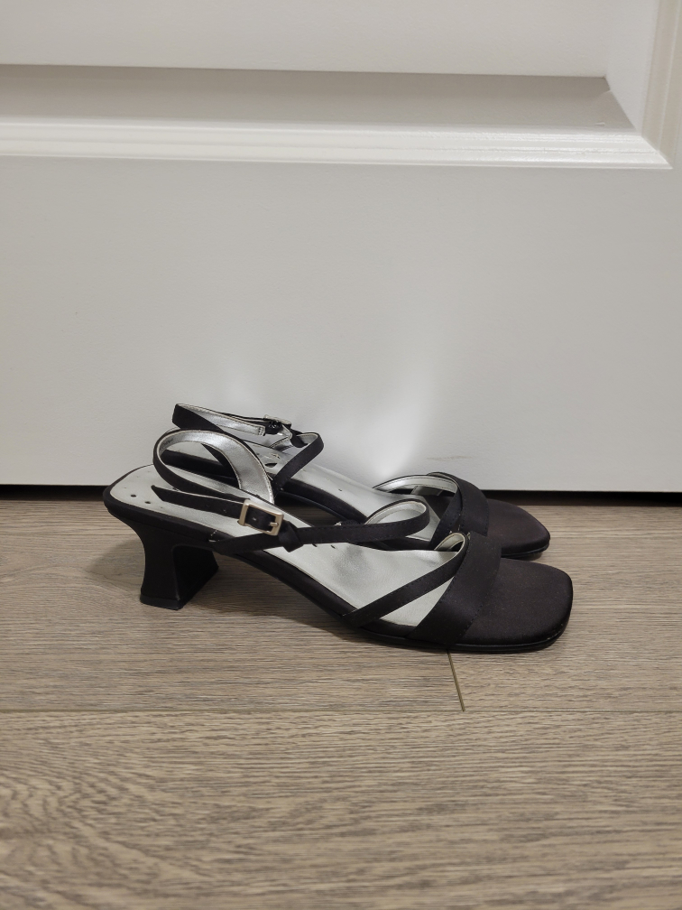 🏈 Spring Black Block Heel Sandal Strap (Size 37) image indicator(3)