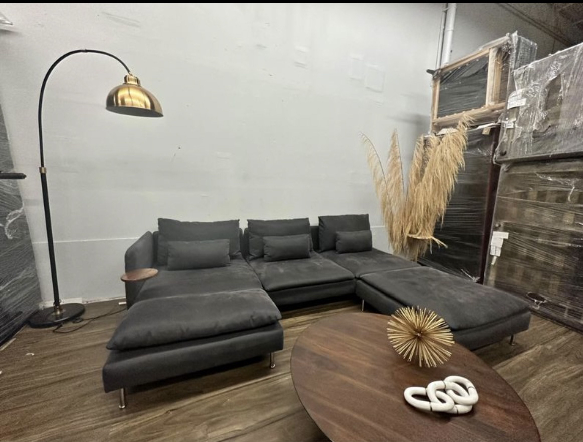 3 piece sectional sofa in Charcoal Grey - photo 2