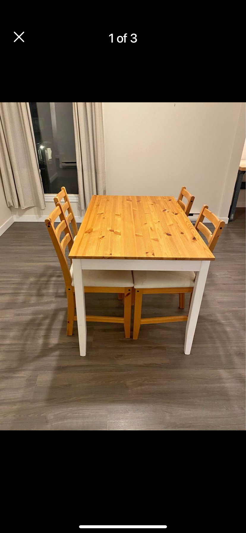 Can deliver—Ikea Lerhamn table and 4 chairs.