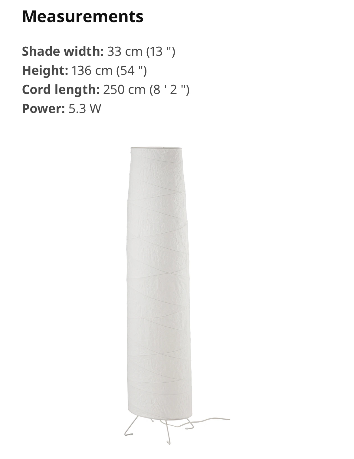 Ikea Vickleby Floor Lamp - photo 3