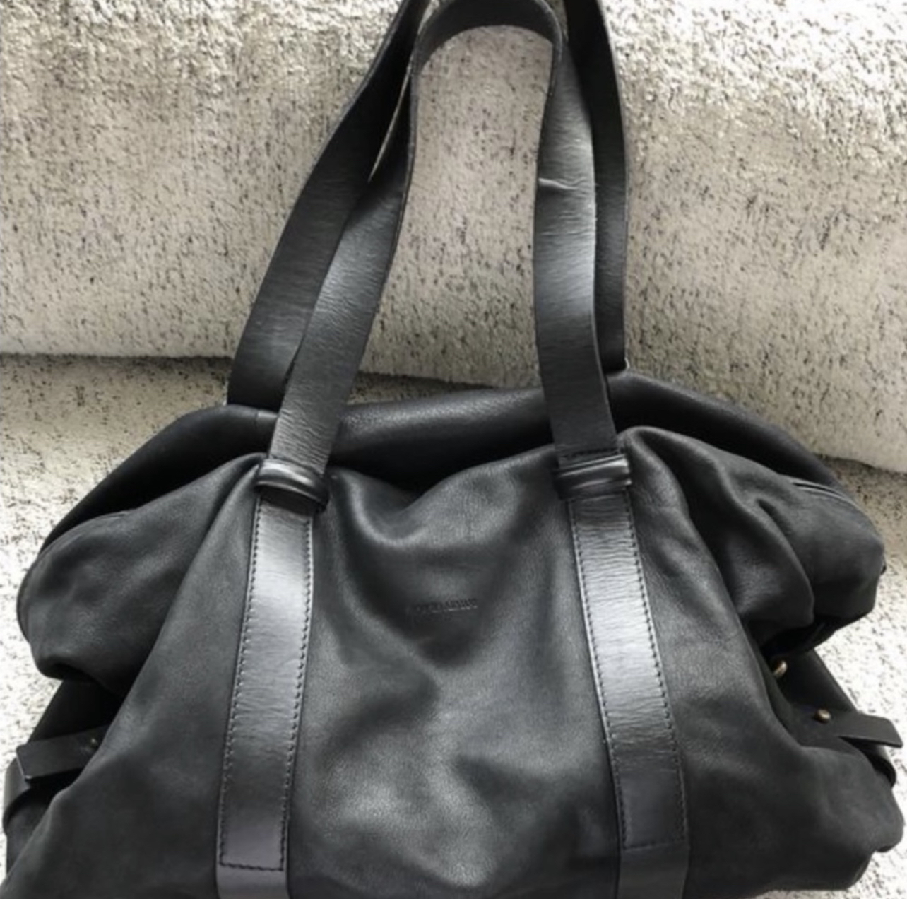 High End Giorgio Armani Black Leather Tote… image indicator(2)