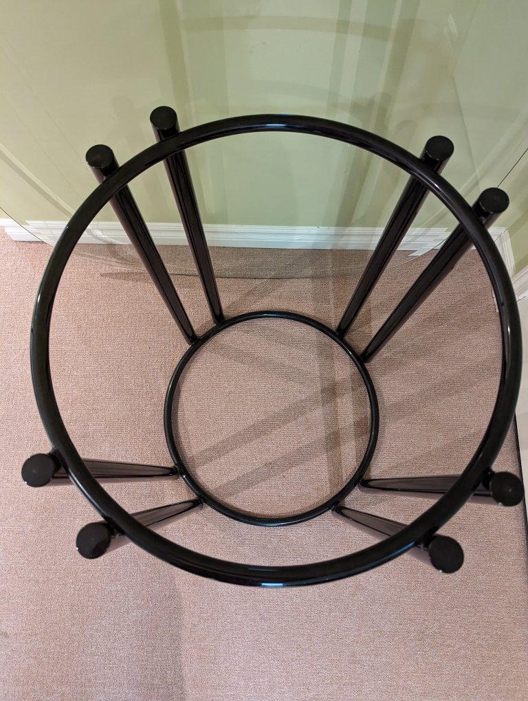 small glass top dining table