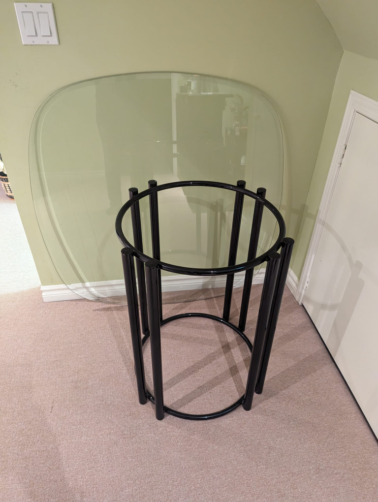 small glass top dining table - photo 2