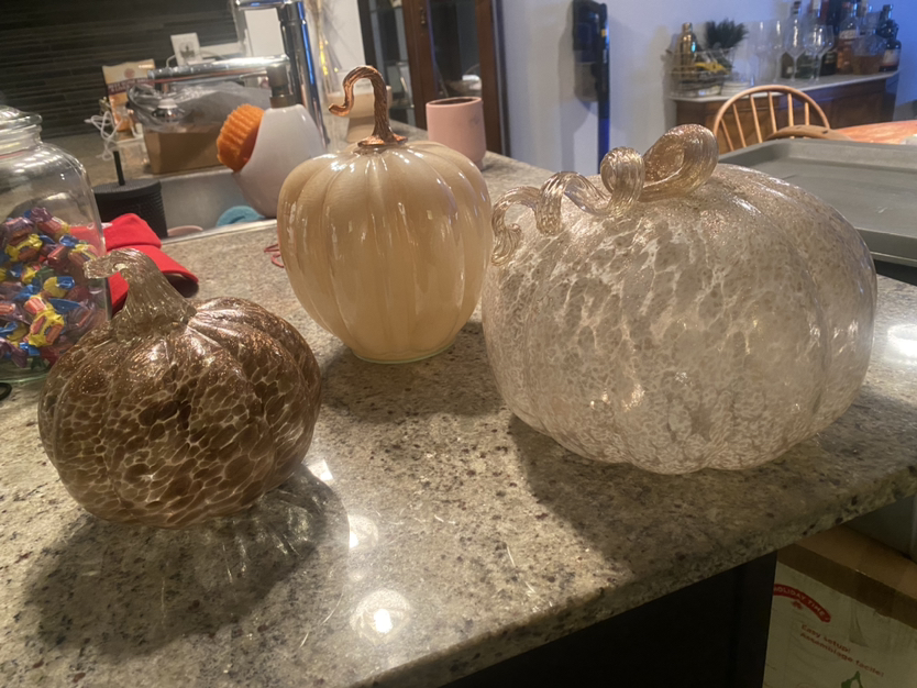 Glass blown pumpkins
