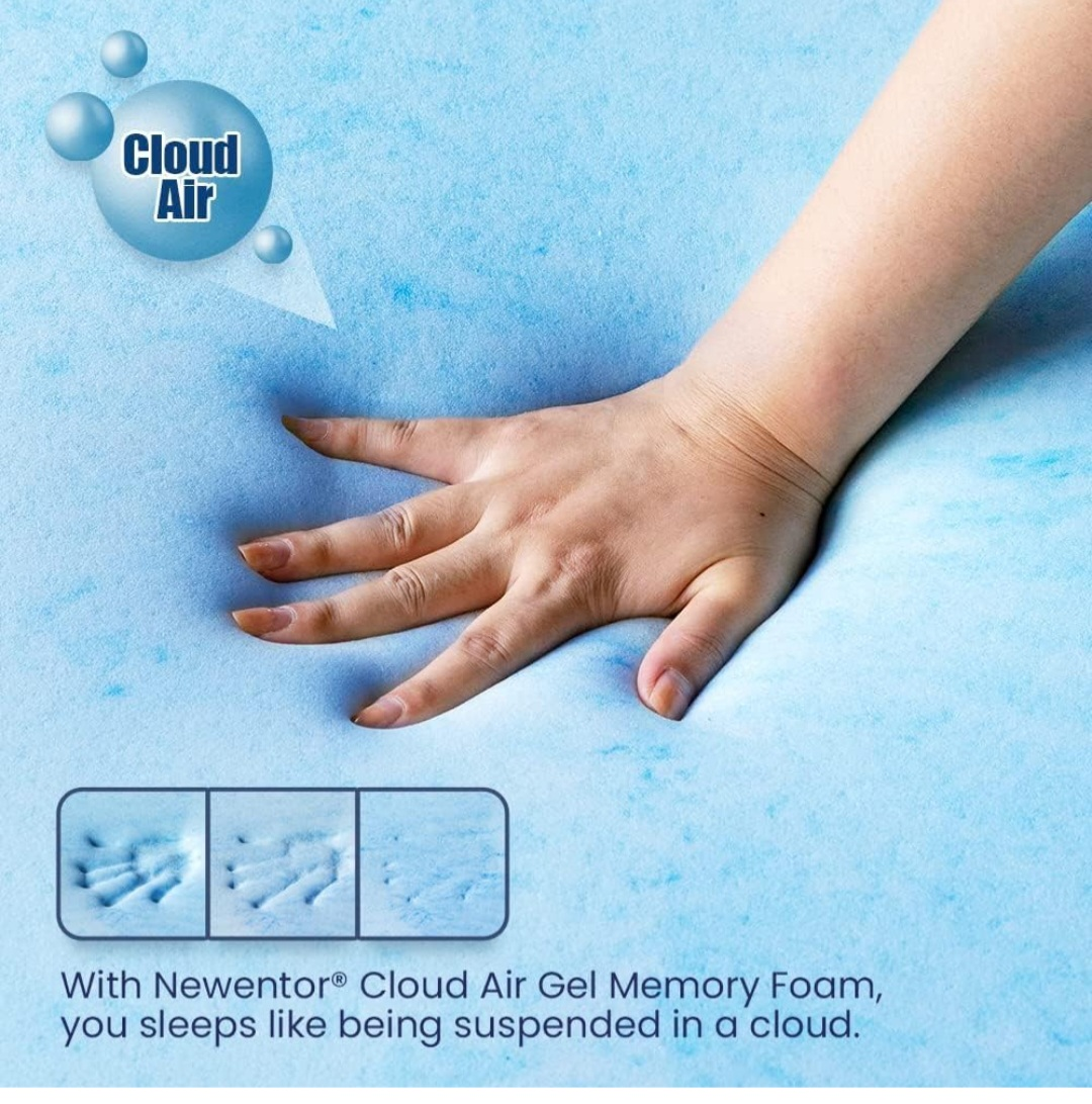 Newentor® Dual-Layer Memory Foam Mattress Topper - Twin Size - photo 3