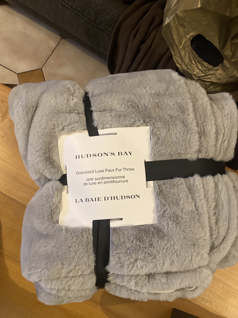 Oversized luxe faux fur throw