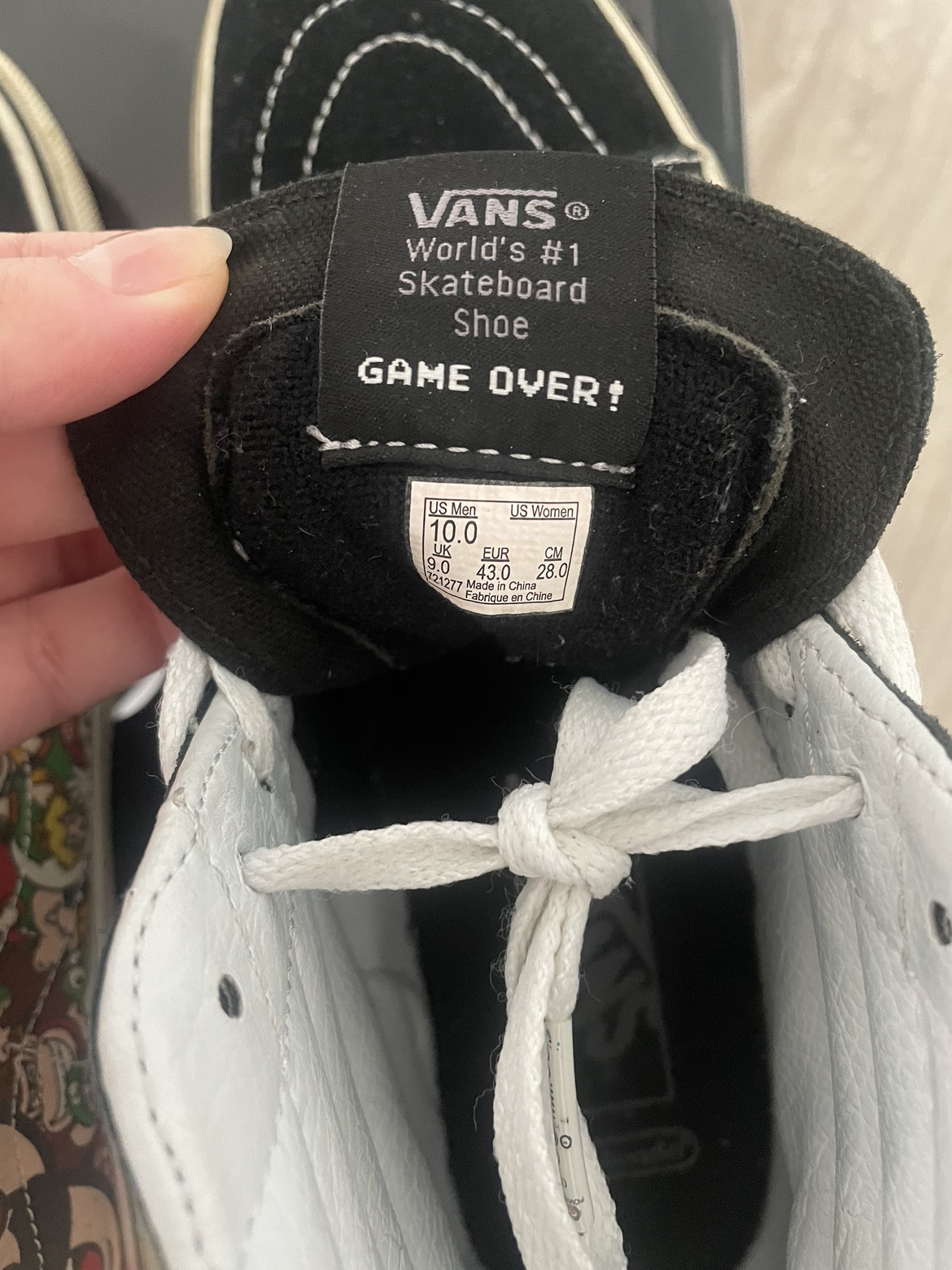 Vans Sk8 Hi Shoes Adult’s - Nintendo Super Mario Bros GAME OVER image indicator(5)