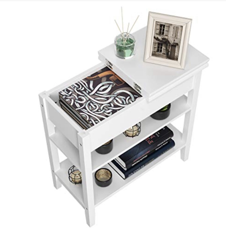 HOMECHO End Table, Flip Top Side Table, image indicator(8)