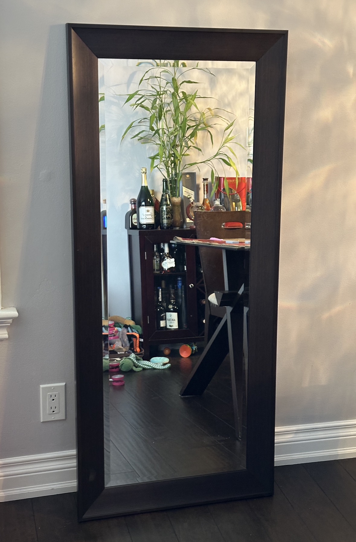 Full length Framed brown mirror thumbnail