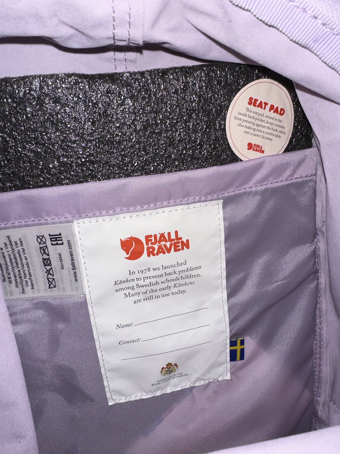 Fjallraven Kanken Mini Backpack Lavender - photo 3
