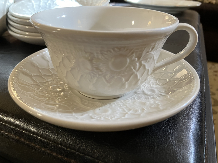 Wedgwood Home Sunflowers cups and saucers