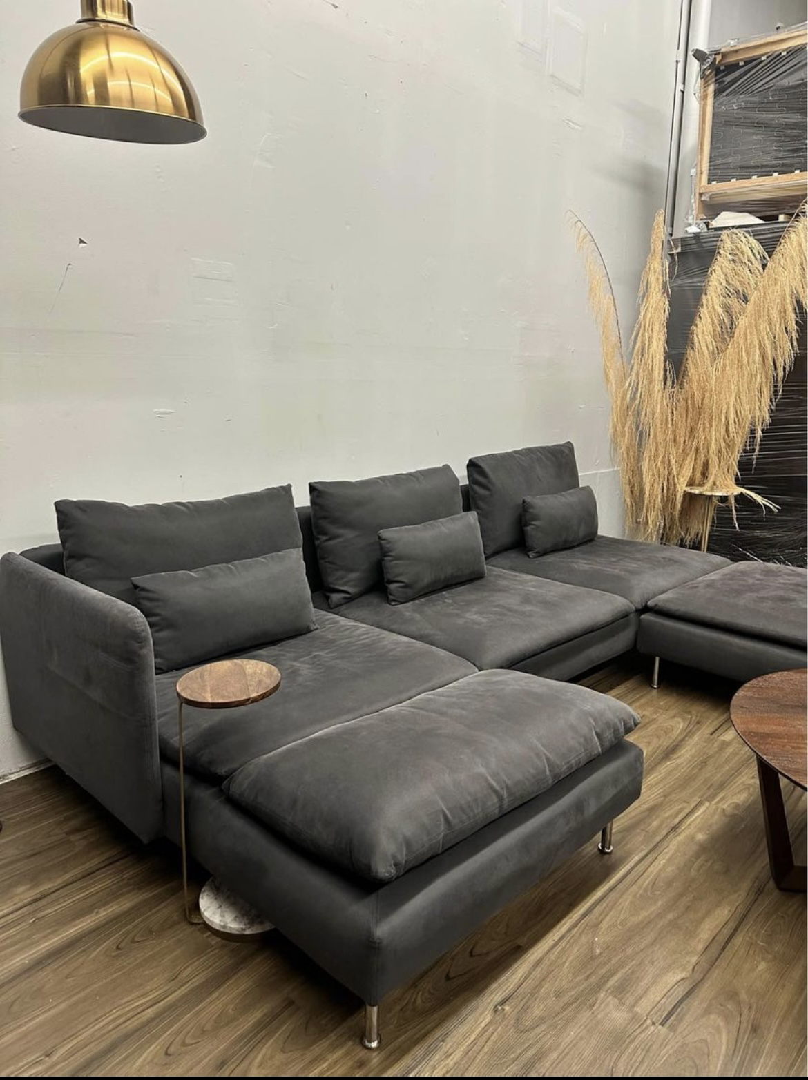 3 piece sectional sofa in Charcoal Grey