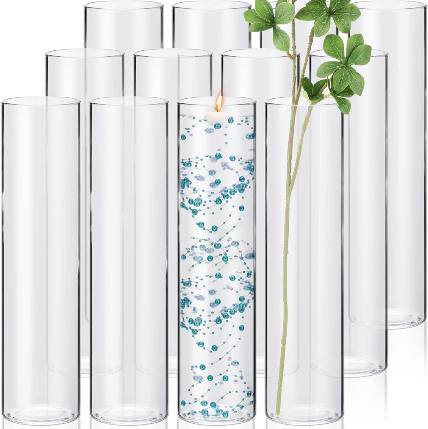 Glass Cylinder Vases-Candle Holders-Centerpiece Vases -Wedding thumbnail