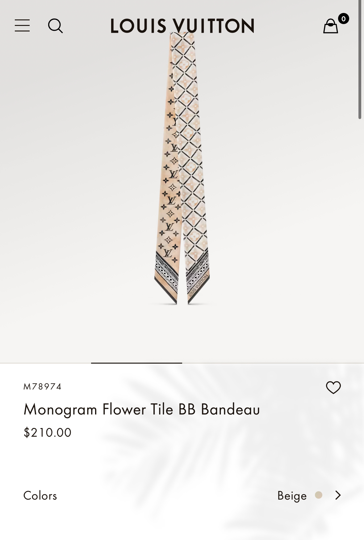 Louis Vuitton - Monogram Flower Tile BB Bandeau in Beige