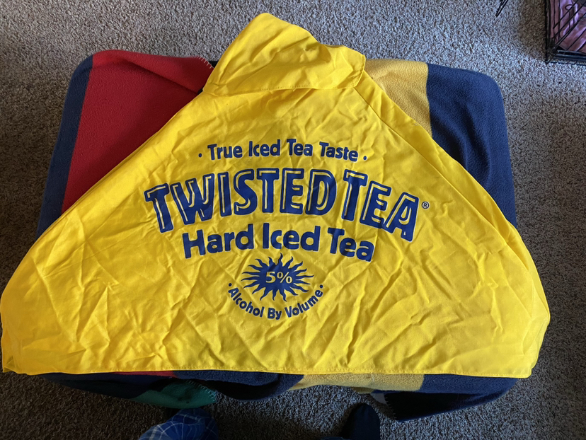 Twisted Tea 4 panel parasol umbrella top.