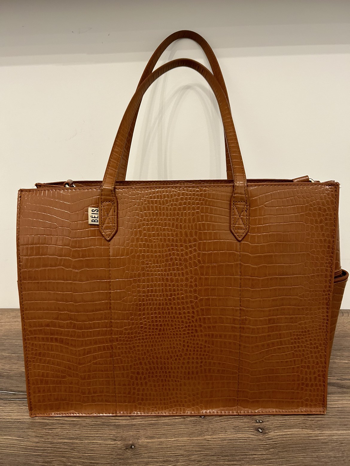Beis camel croc work tote