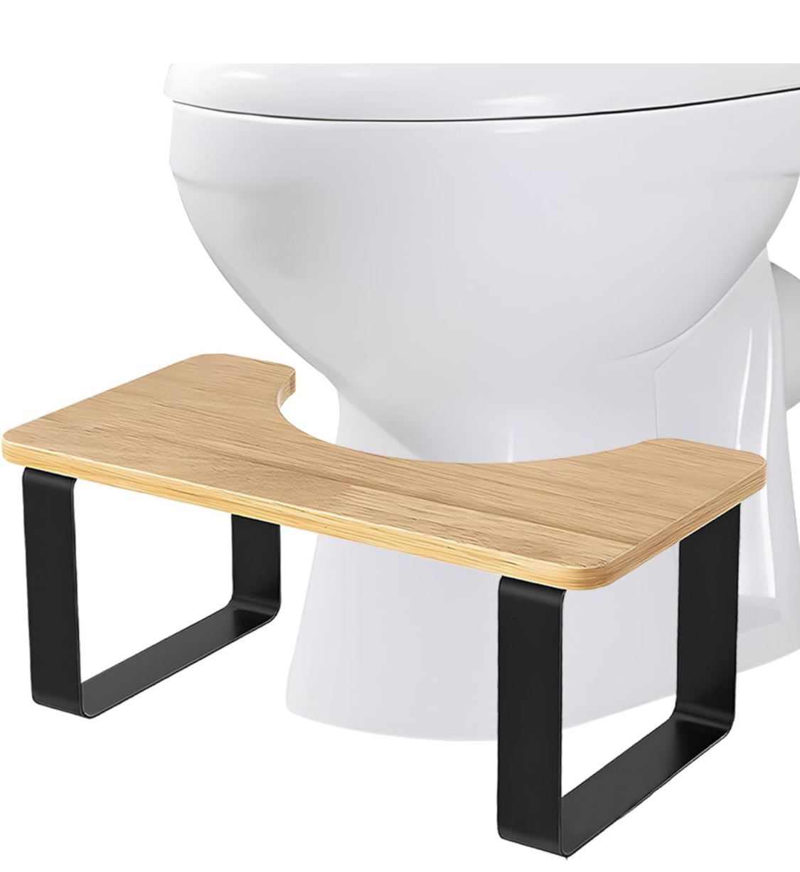 Metal with Wood Squatting Toilet Stool