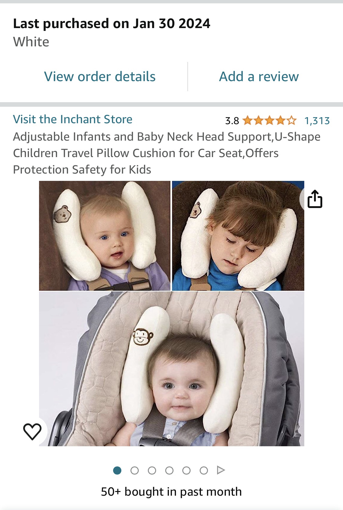 Infant Car seat head support image indicator(3)