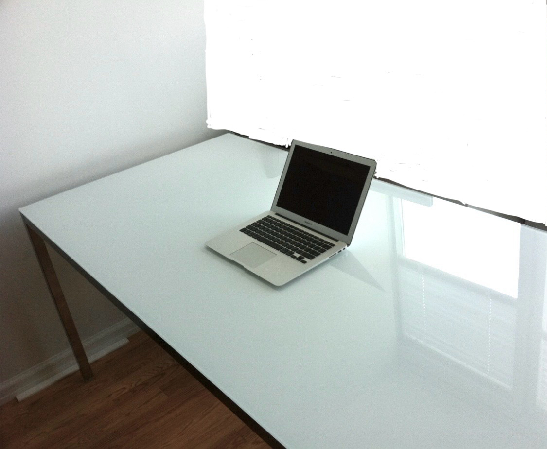 IKEA Torsby Chrome/Tempered Glass table (seats 8). Used