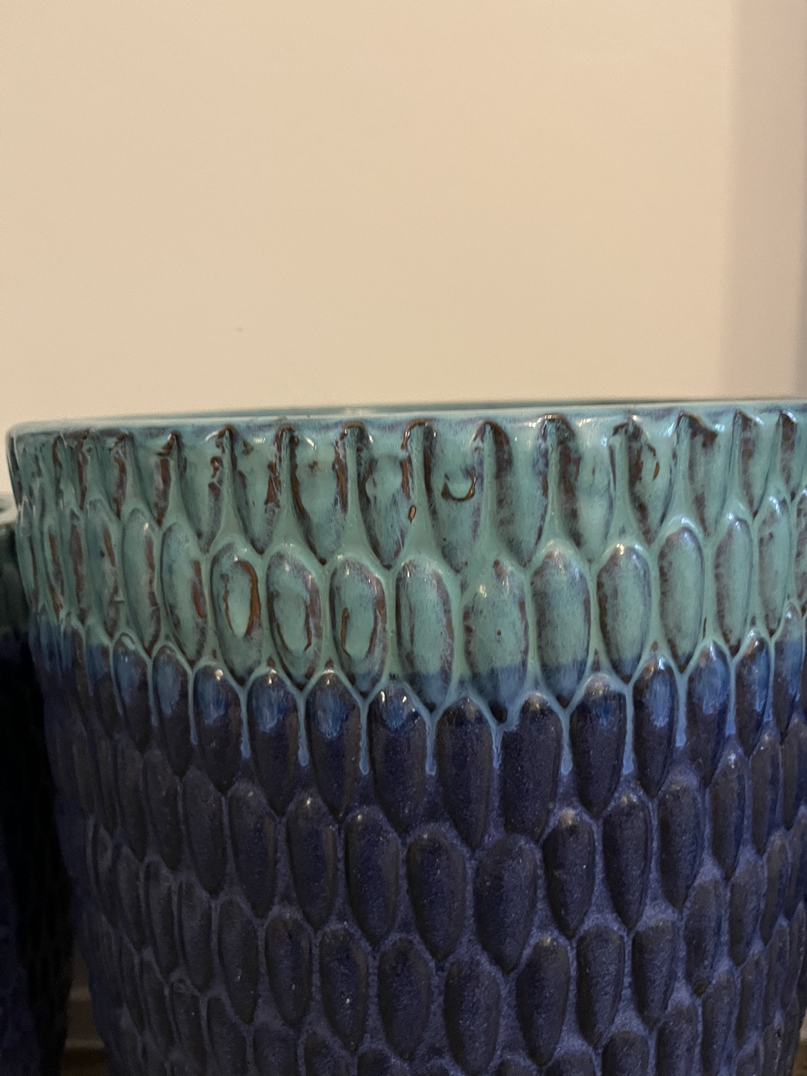 Ceramic tall plant/tree pots (indoor or outdoor) - photo 2