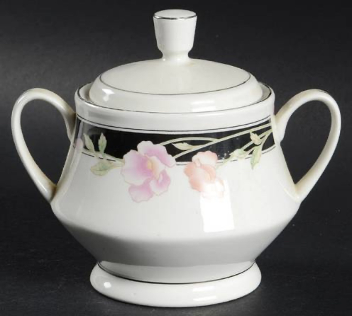 Black Satin China Tea Set _ free delivery image indicator(3)