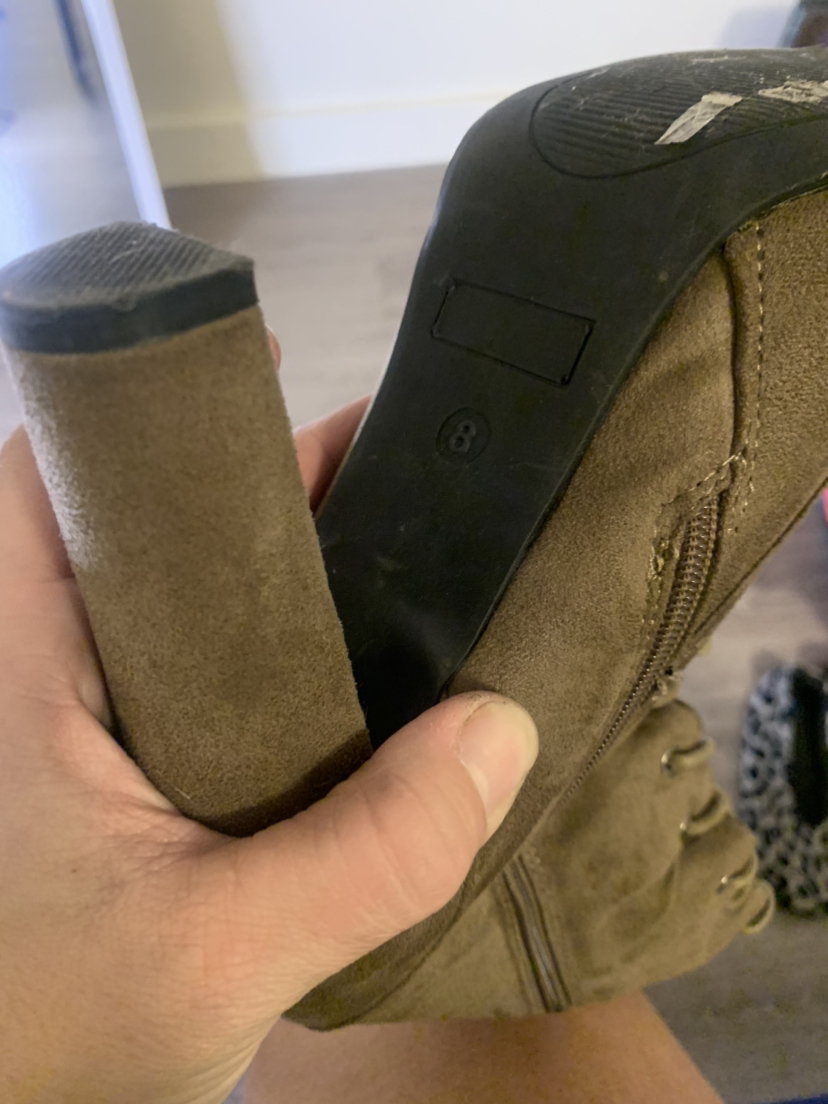 Knee high tan  suede high heal boots - photo 5