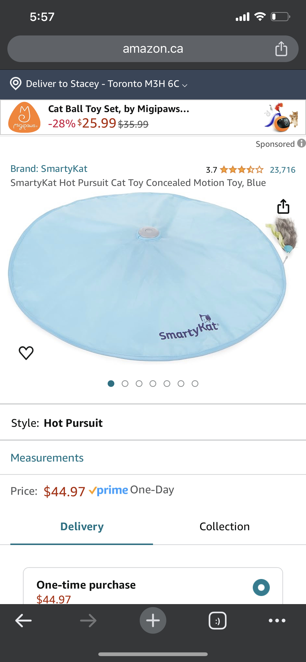 Smarty Cat motorized Cat toy