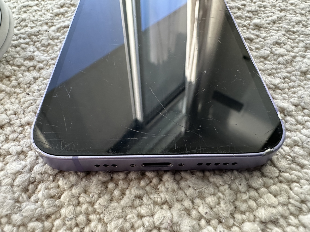 iPhone 12 Purple 128GB Dents and Scratched Screen - photo 4