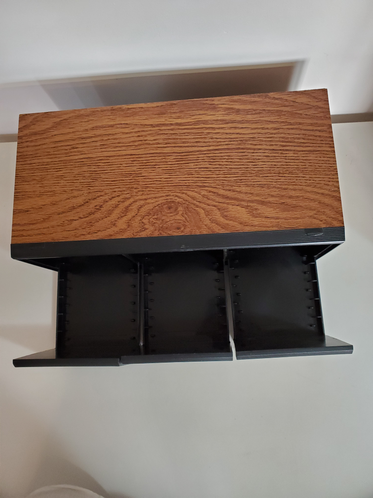 Vintage Faux Wood Grain 3 Drawer CD/Game  STORAGE  Holds 42 - photo 3