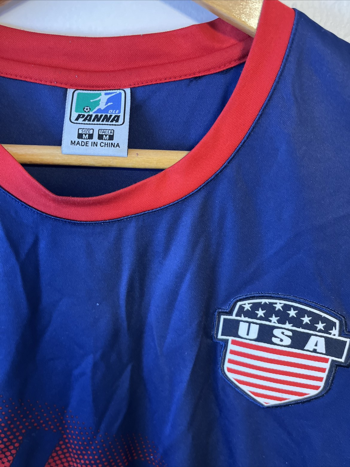 Ole Panna Vintage USA National Team Soccer Kit Shirt Big Print image indicator(3)