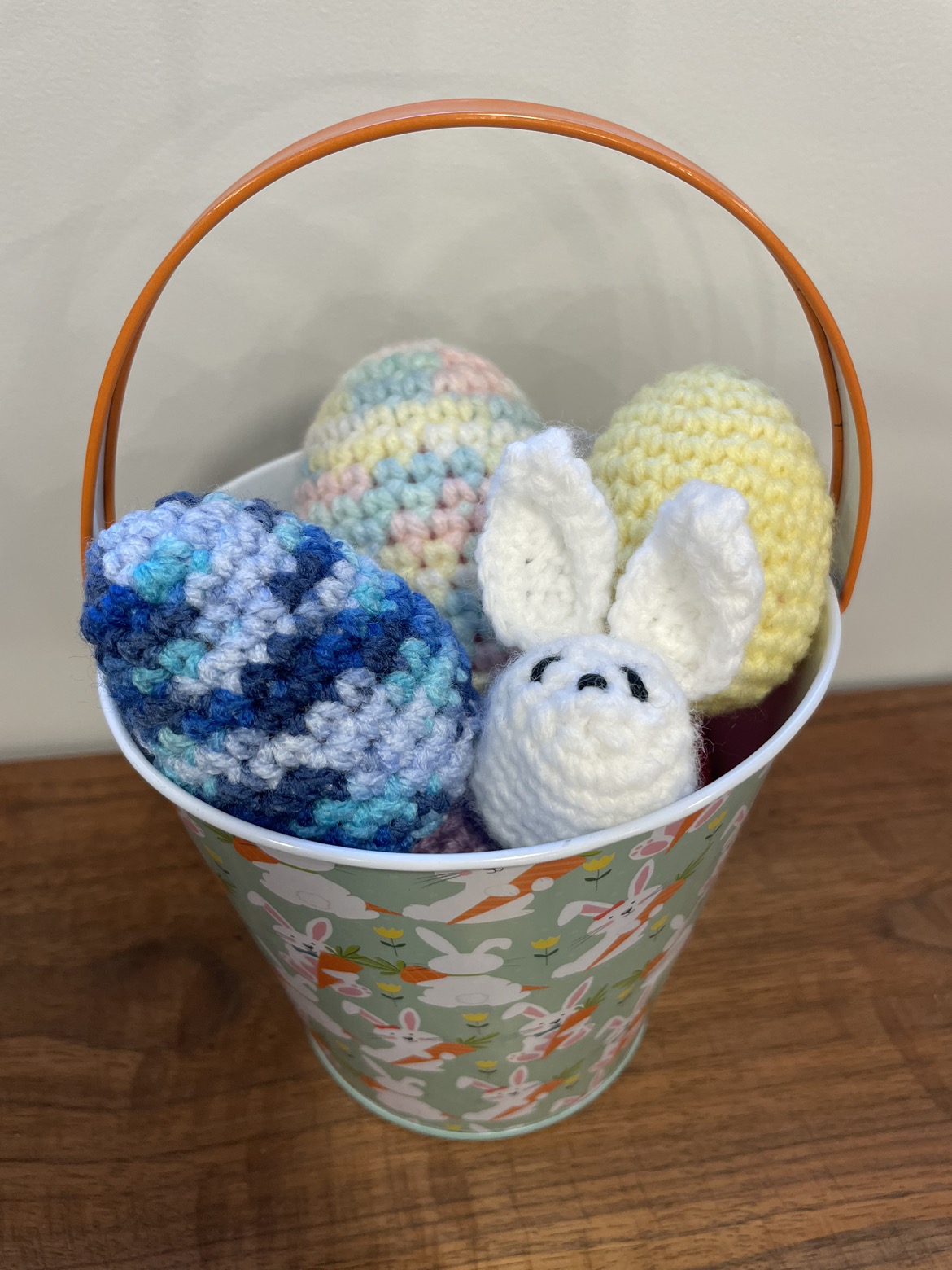Easter Bunny Basket with Crochet Eggs thumbnail