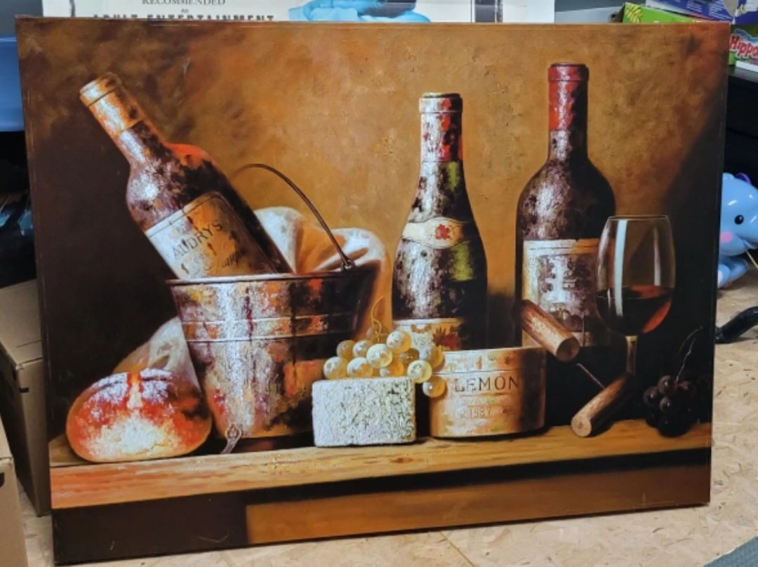 Wine bottles canvas picture thumbnail