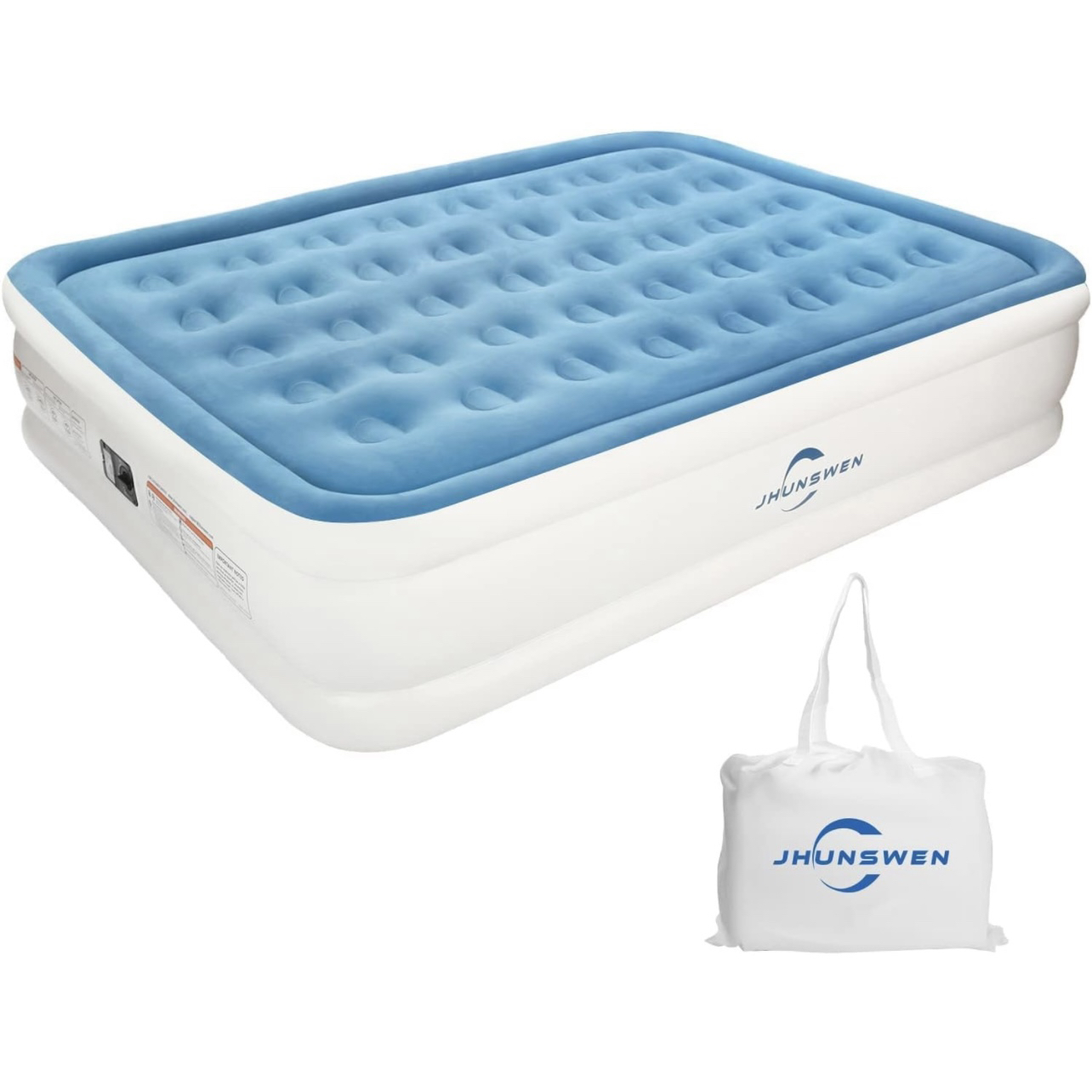 Air Mattress with Built in Pump,75x39x18in Carry Bag - 18"