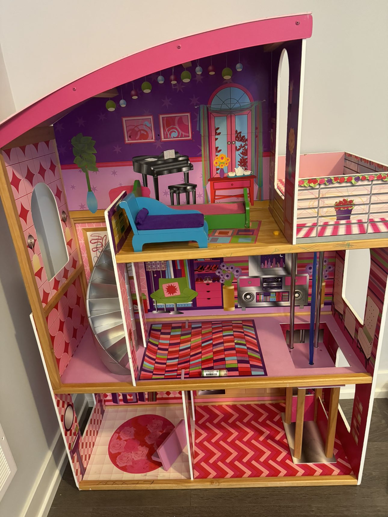 Barbie 3 floor doll house with lift thumbnail