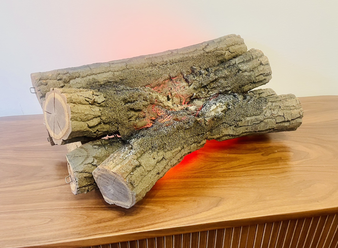 Vin  Real Wood Logs Electric Fireplace Motion Light Faux Fire - photo 3