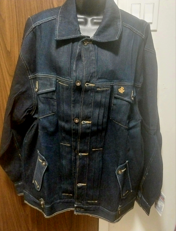 Mens's Vintage Rocawear Dark Navy Blue Denim Jeans Jacket image indicator(2)