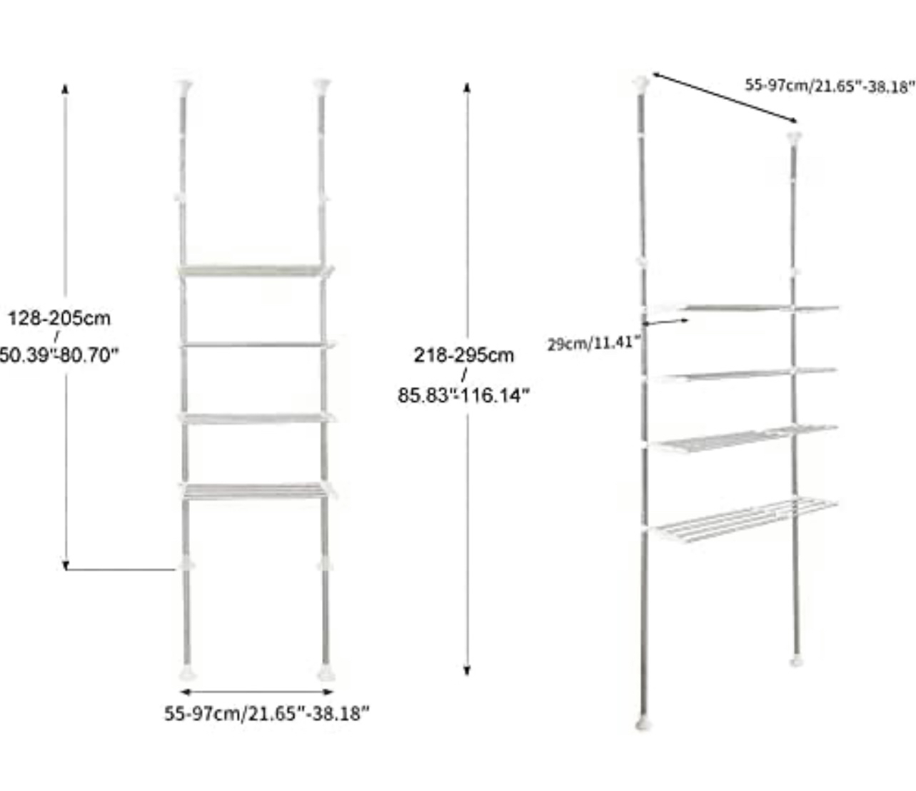 Laundry shelf, storage rack, extendable image indicator(3)