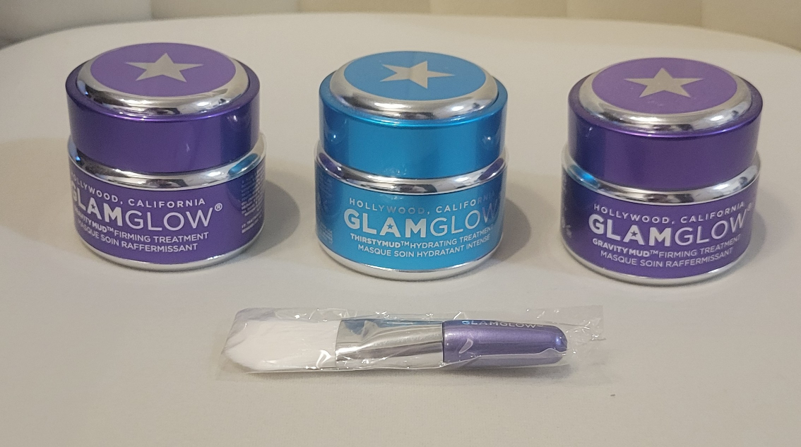 $170 NEW 3- Pack Glamglow Hydrating/Firming Mud Mask Treatments image indicator(3)
